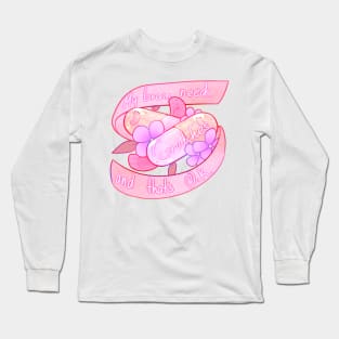 Menhera - Crutches [Pink] Long Sleeve T-Shirt